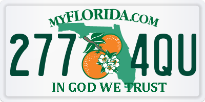 FL license plate 2774QU