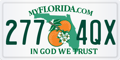 FL license plate 2774QX