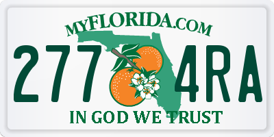 FL license plate 2774RA