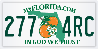 FL license plate 2774RC