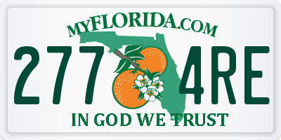 FL license plate 2774RE
