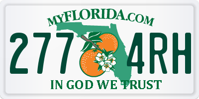 FL license plate 2774RH