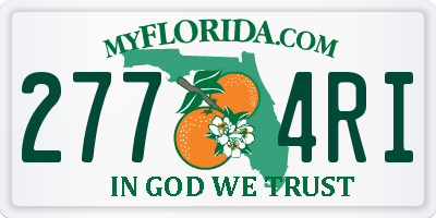 FL license plate 2774RI