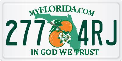 FL license plate 2774RJ