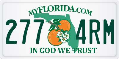 FL license plate 2774RM
