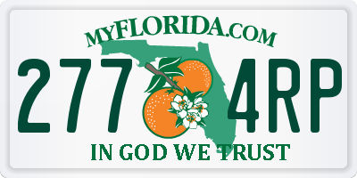 FL license plate 2774RP