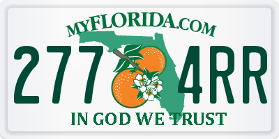 FL license plate 2774RR
