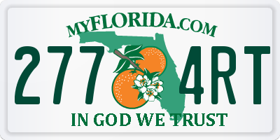 FL license plate 2774RT