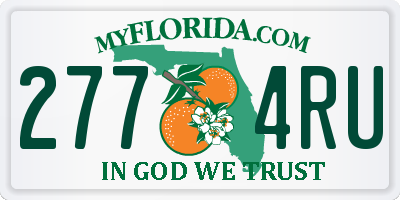 FL license plate 2774RU