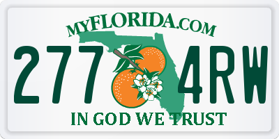 FL license plate 2774RW