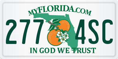 FL license plate 2774SC