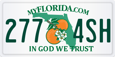 FL license plate 2774SH