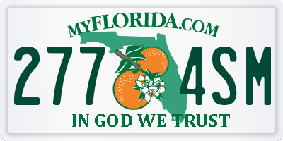 FL license plate 2774SM