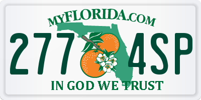 FL license plate 2774SP