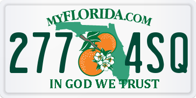 FL license plate 2774SQ
