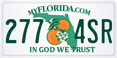 FL license plate 2774SR