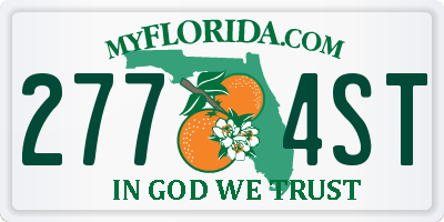 FL license plate 2774ST