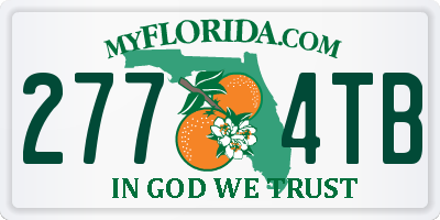 FL license plate 2774TB