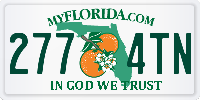 FL license plate 2774TN