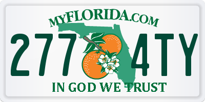 FL license plate 2774TY