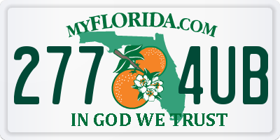 FL license plate 2774UB