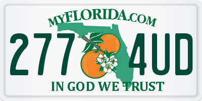 FL license plate 2774UD