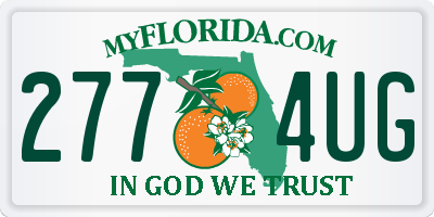 FL license plate 2774UG