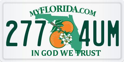 FL license plate 2774UM