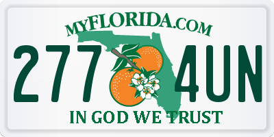 FL license plate 2774UN