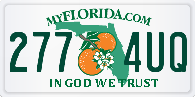 FL license plate 2774UQ