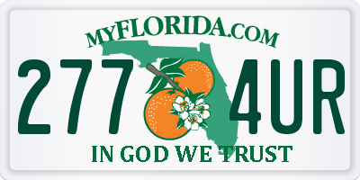 FL license plate 2774UR
