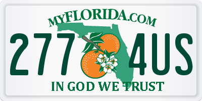 FL license plate 2774US