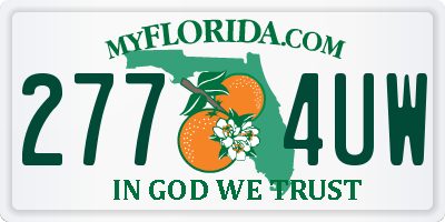 FL license plate 2774UW