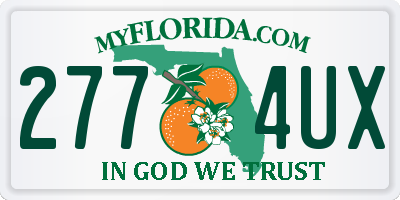 FL license plate 2774UX