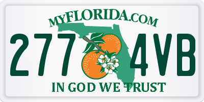 FL license plate 2774VB