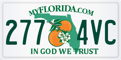 FL license plate 2774VC