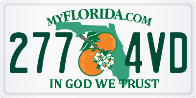 FL license plate 2774VD