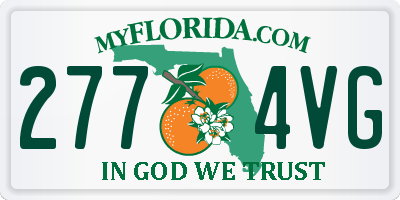 FL license plate 2774VG