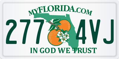 FL license plate 2774VJ