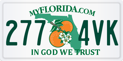 FL license plate 2774VK