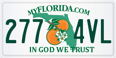FL license plate 2774VL