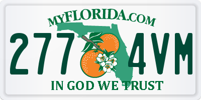 FL license plate 2774VM