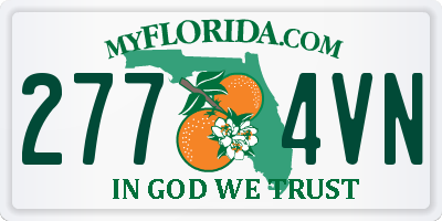 FL license plate 2774VN