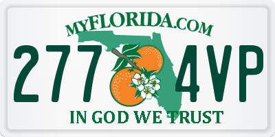 FL license plate 2774VP