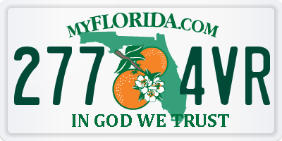 FL license plate 2774VR