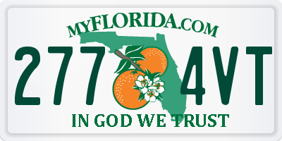 FL license plate 2774VT
