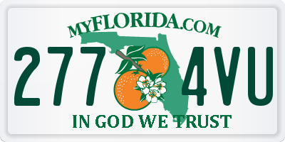 FL license plate 2774VU