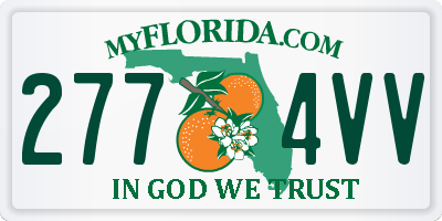 FL license plate 2774VV