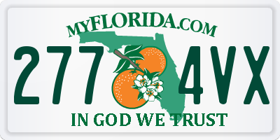 FL license plate 2774VX