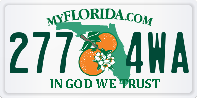 FL license plate 2774WA